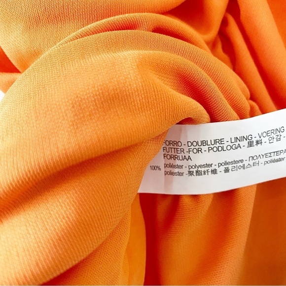 ZARA Orange Halter Ruched Mini Dress - Picture 12 of 13